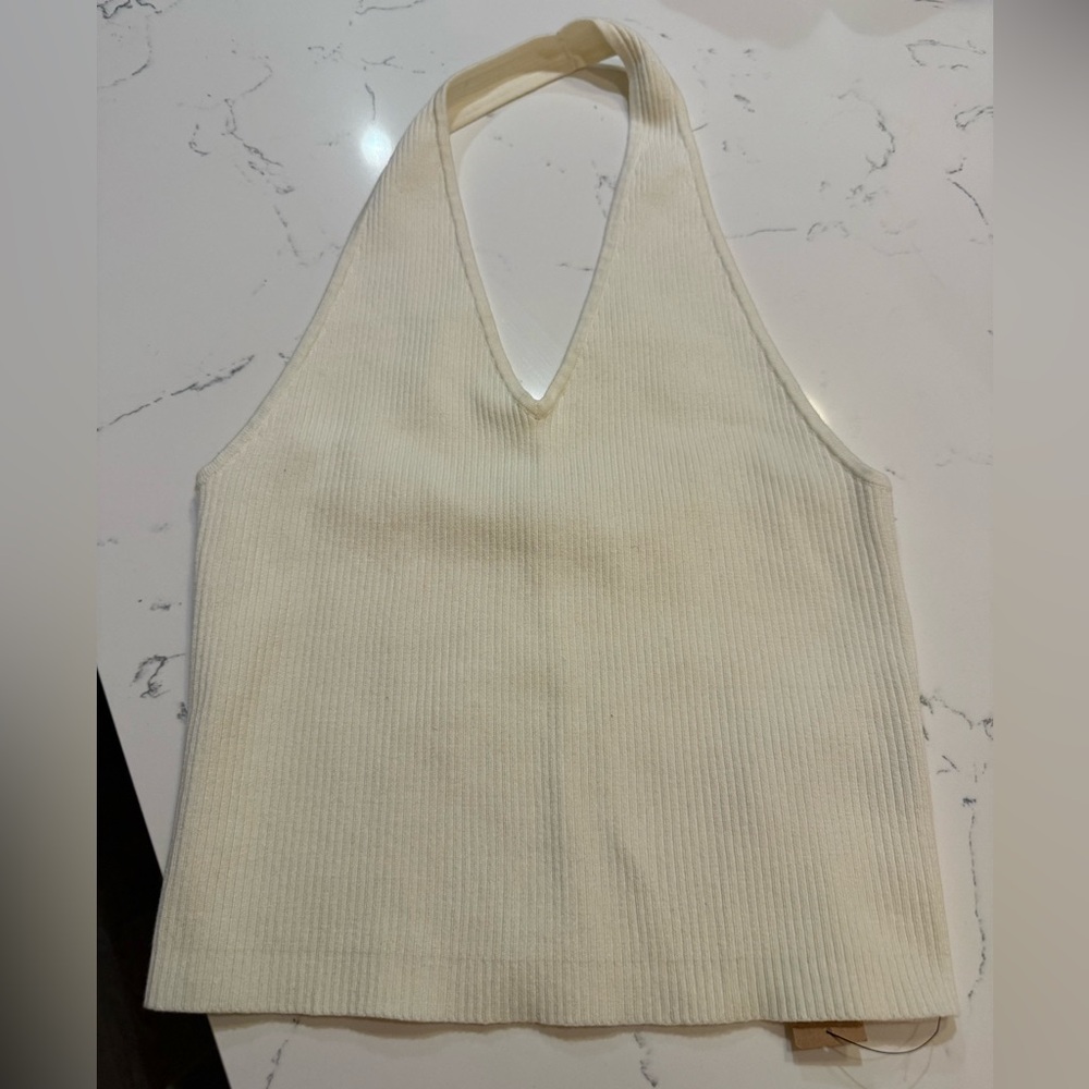 NWT reformation ribbed halter sweater tank